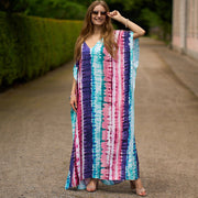 Beach Cover Up Cotton Positioning Print Dress