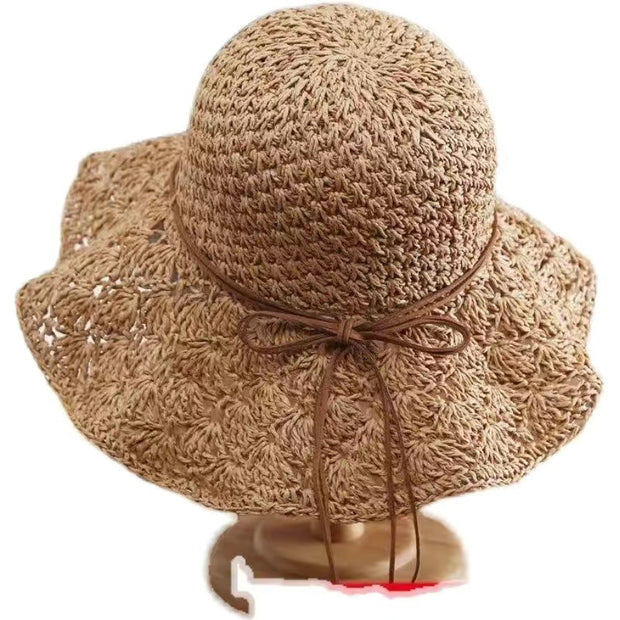Fashionable Handmade Crochet Straw Hat