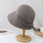 Simple Ribbon Bow Bucket Hat Women's Sun Hat