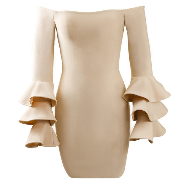 Long Sleeve Bandage Women Dress