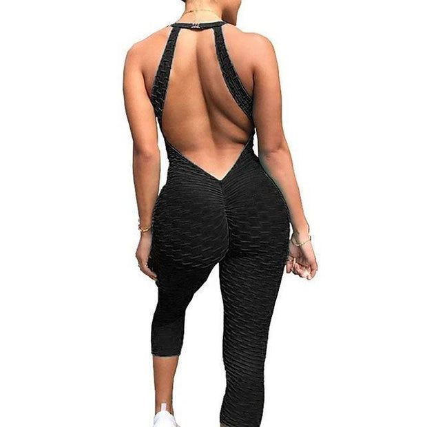 Yoga Pants, Honeycomb Pants, Female Yoga Fitness Jumpsuit