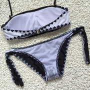 2021 Sexy Strapless Bikini set swimsuit Women strapless Swimwear tie side bikini bottom Bathing Suit Beachwear swim suit