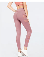 Yoga pants female mesh stitching