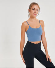 Yoga vest female with chest pad