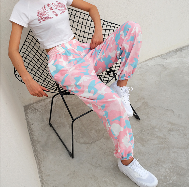 High Waist Casual Joggers Elastic Sweatpants