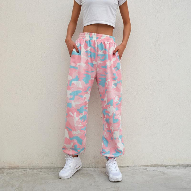 High Waist Casual Joggers Elastic Sweatpants