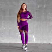 Autumn Yoga Clothing Suit Female Sports Female BE Hollow