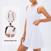 Ladies Fashion One Piece Tennis Dress Yoga Wear