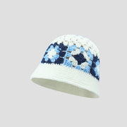 Small Crochet Hollow Bucket Hat Women's Knitted Bucket Big Head Circumference