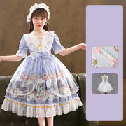 Short Sleeve Children's Dress Lolita Skirt Full Set