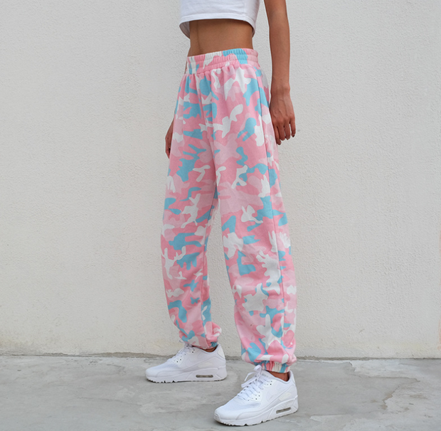 High Waist Casual Joggers Elastic Sweatpants