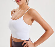 Yoga vest female with chest pad