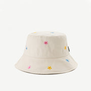 Women's Flower Embroidered Sunshade Bucket Hat