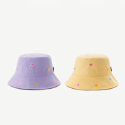 Women's Flower Embroidered Sunshade Bucket Hat