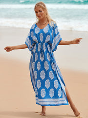 Vacation Sun Protection Positioning Printing Beach Cover-up