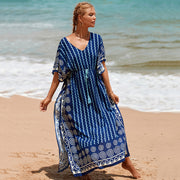 Vacation Sun Protection Positioning Printing Beach Cover-up