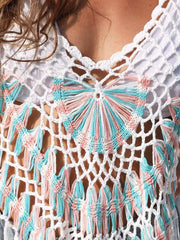 Crochet Fringed Swimsuit Cover-up