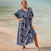 Vacation Sun Protection Positioning Printing Beach Cover-up