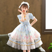 Short Sleeve Children's Dress Lolita Skirt Full Set